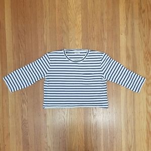 Madewell cropped striped shirt
